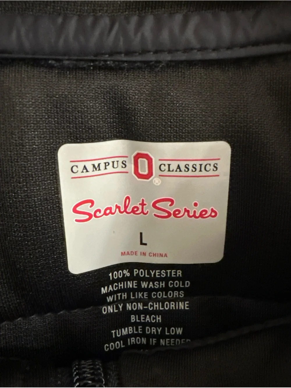 Ohio State Buckeyes Collegiate Academia Jacket Full Zip Lightweight Size Large